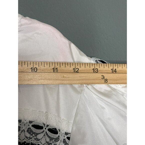 VTG 1980s Tween Time Tulsa Oklahoma Prairie Cottagecore Lace Trim Dress - Picture 8 of 9